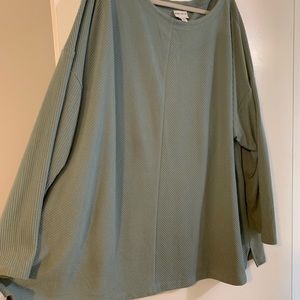 Teal-grey sweater, very soft and comfy